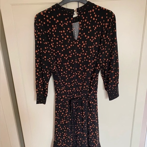 Black and Orange Polka Dot Dress - Picture 1 of 2